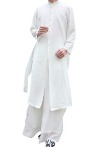 Chinese Tang costume men's Han suit Chinese Style Men's costume ancient costume long gown meditation suit Taoist robe Xianqi Kung Fu SHIRT CREW drama suit SKF001 detail view-5